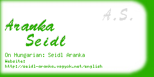 aranka seidl business card